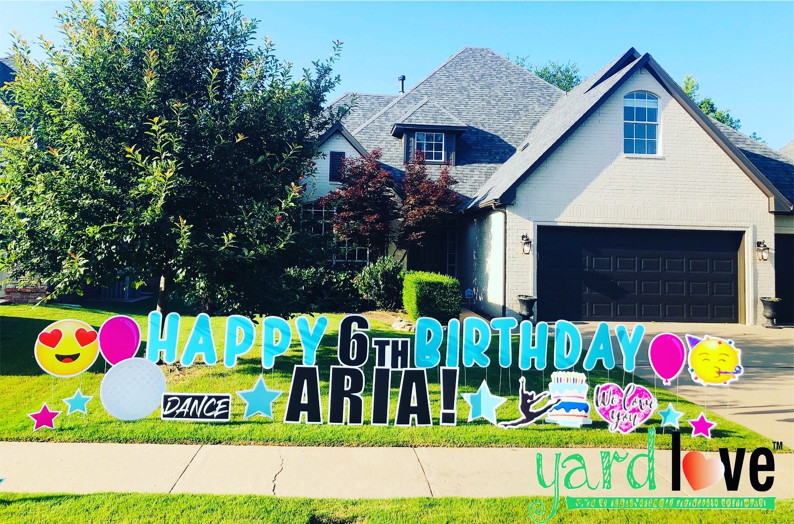 Happy Birthday Yard Sign for Aria
