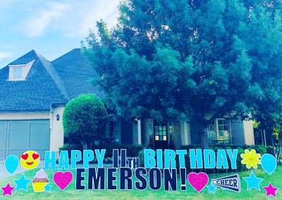 Happy Birthday Yard Sign for Emerson