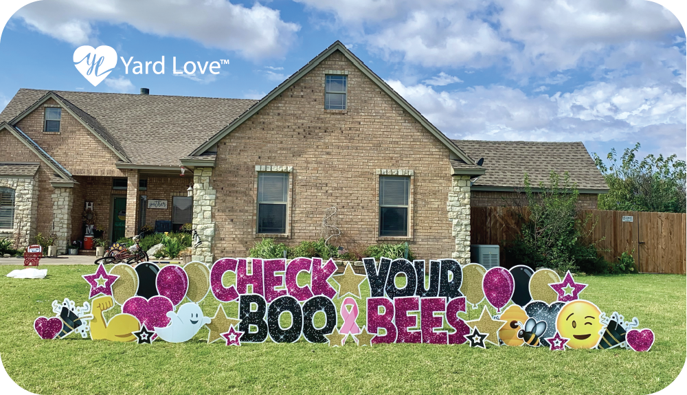 Check Your Boo Bees cancer free yard sign