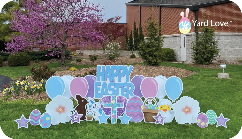 Happy Easter yard signs