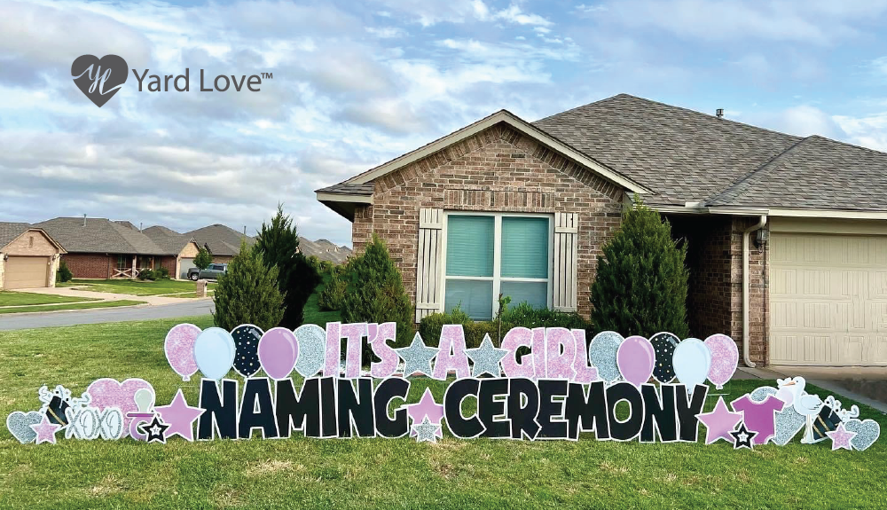 It's a girl Naming Ceremony yard signs