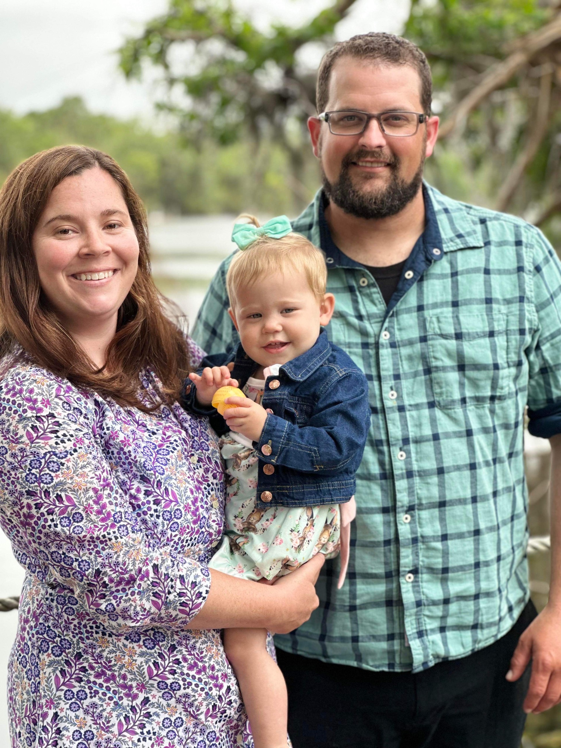 Colleen Clow and her husband and daughter - Yard Love Ormond Beach