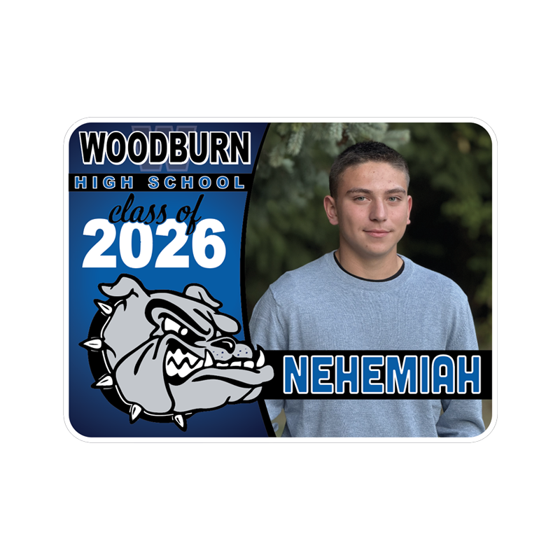 Woodburn Grad Sign with picture